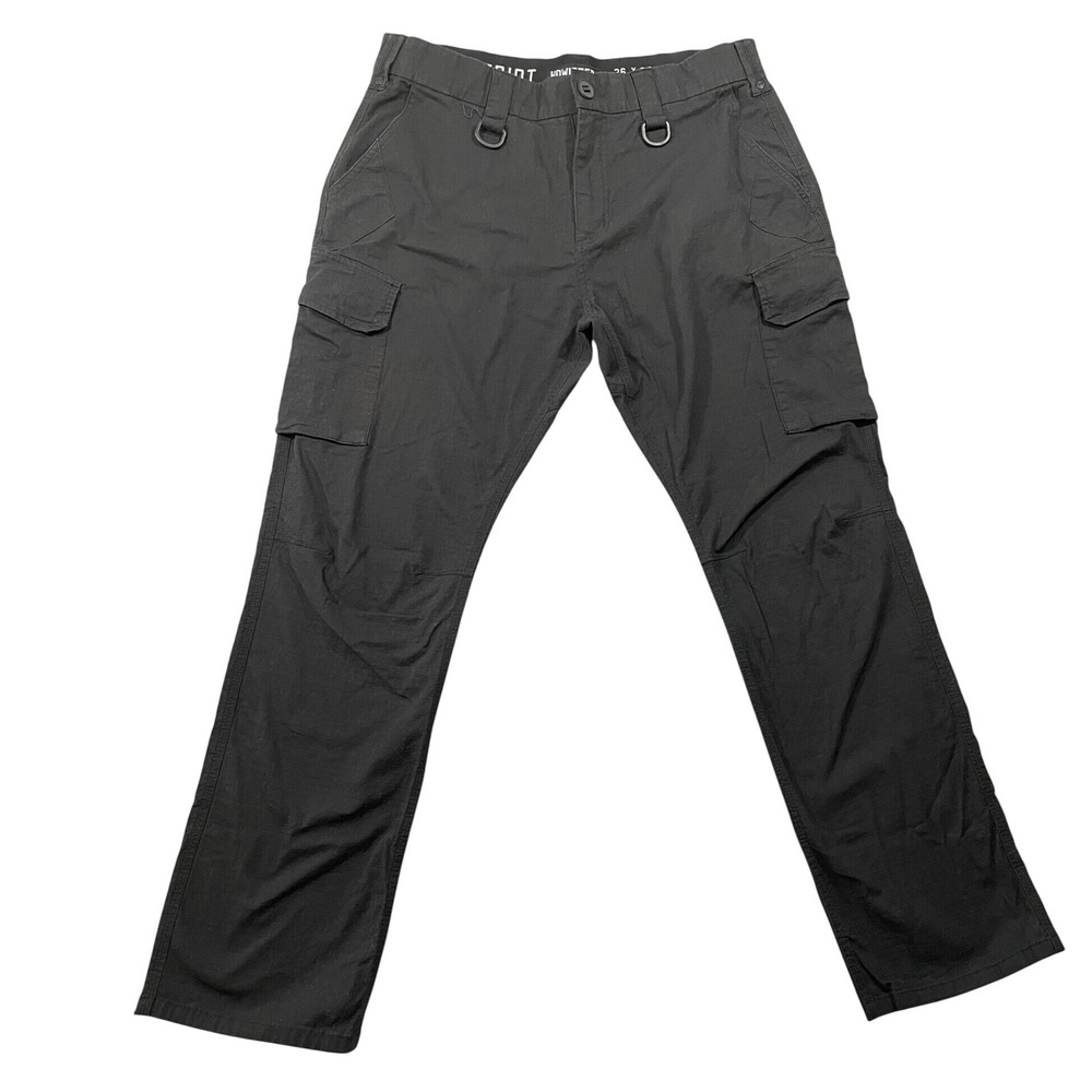 Howitzer Patriot Mfg Co Tactical Pants Mens 36x32 Black Cargo Ripstop 371SS133BR
